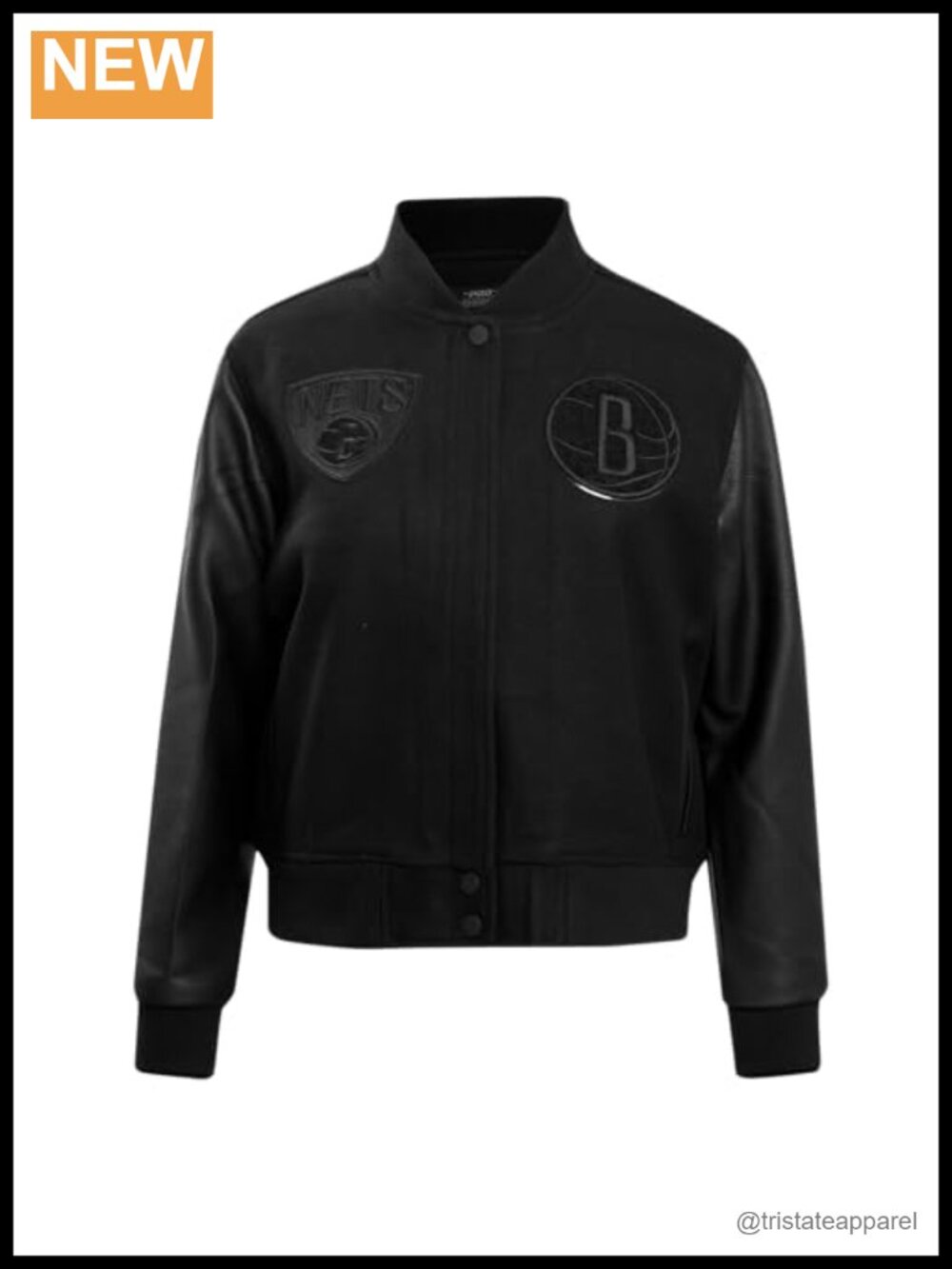 Womens NBA Varsity Jacket, Wool & Faux Leather Sleeves, Quilted Lining,
